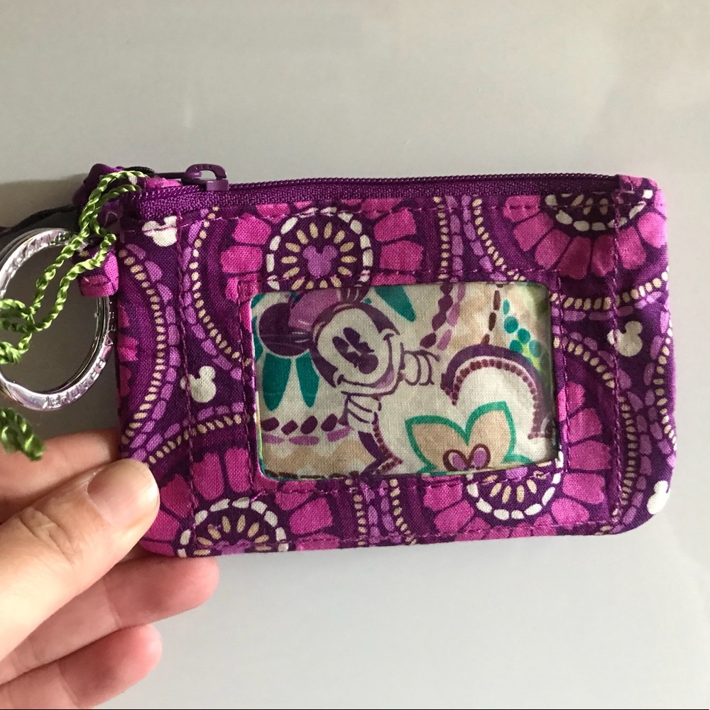 Vera Bradley zip wallet in plums up Disney Mickey - Picture 2 of 2